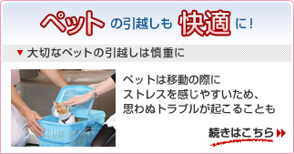 ペットの引越し:ついでにサービス