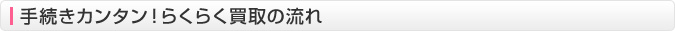 手続きカンタン！らくらく買取の流れ